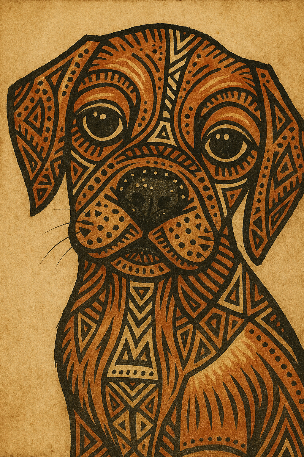 African-Tribal-Art-dog