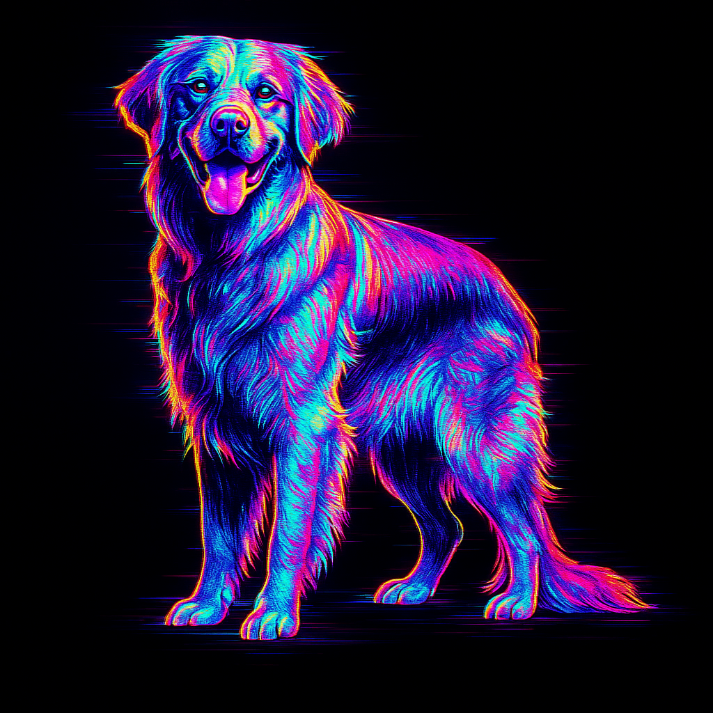 Digital-Neon-Glitch-dog