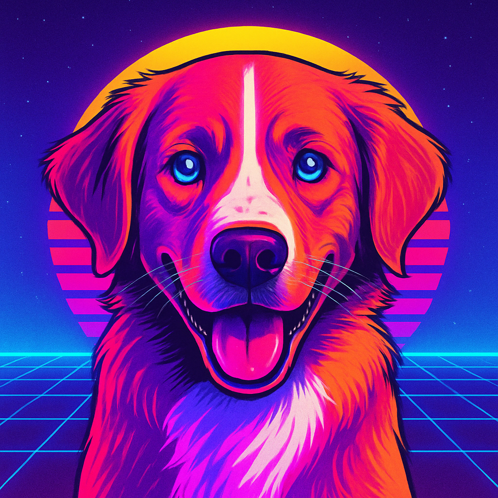 Synthwave-dog