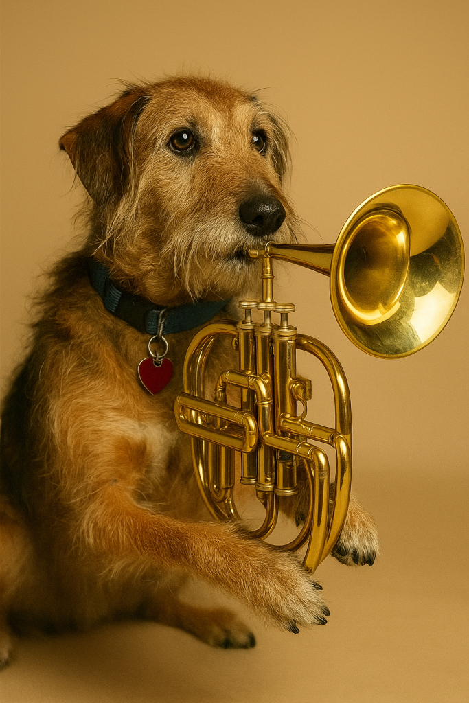 trumpet-dog